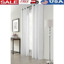 Energy Efficient Grommet Curtains Thermal Insulating Noise Reducing Set of 2 New