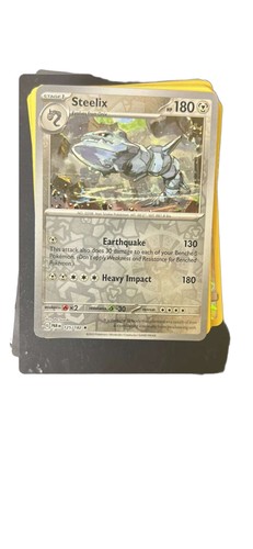 2023 Pokémon Paradox Rift Steelix 125/182 Holo Rare Stage 1 HP180