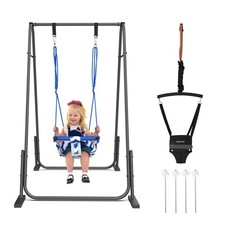 Slevoo 2 in 1 Baby Jumper Swing Toddler Swing 6M-6 Years Black SW-01