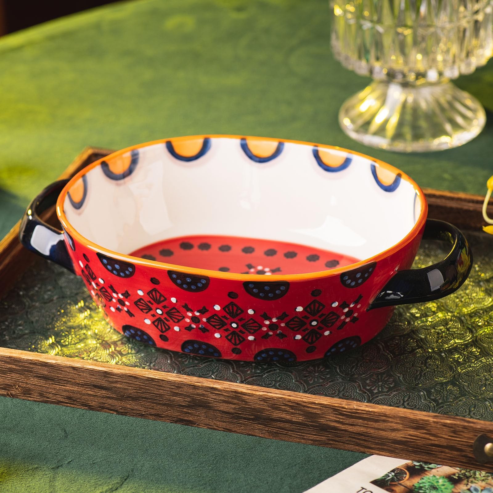 Casserole Dish 9.7x6.26 Ceramic Baking Dish Lasagna Pan Deep for Oven 28oz