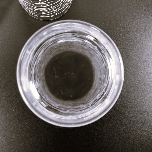 Set of 10 Narrow Coolers 14Oz MCM Clear Glasses White Dots Spaghetti Lines VIDEO - Picture 12 of 17