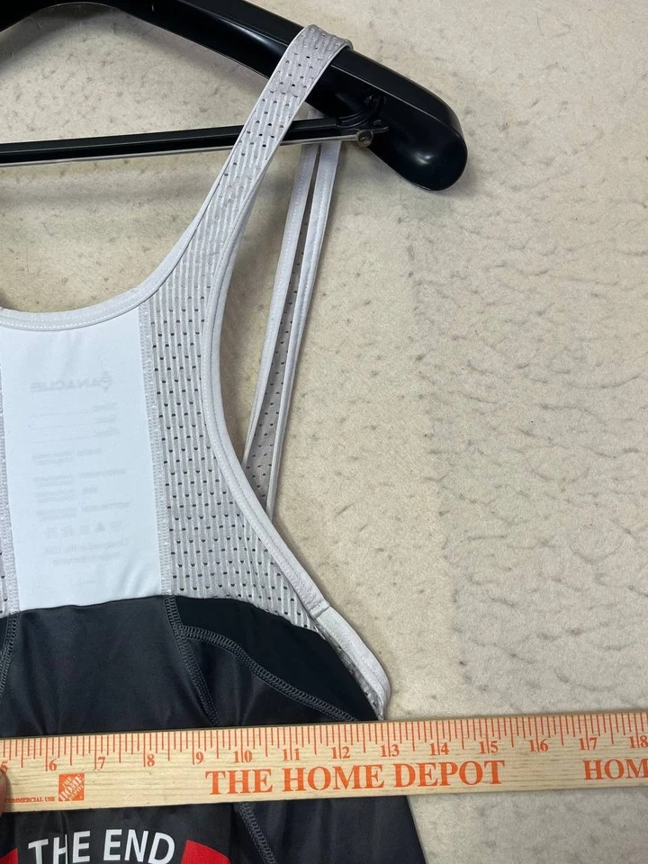 PANACHE 骑行围兜衬垫黑色白色男式 XL 罗马尼亚制造  — 第 4/4 张图片