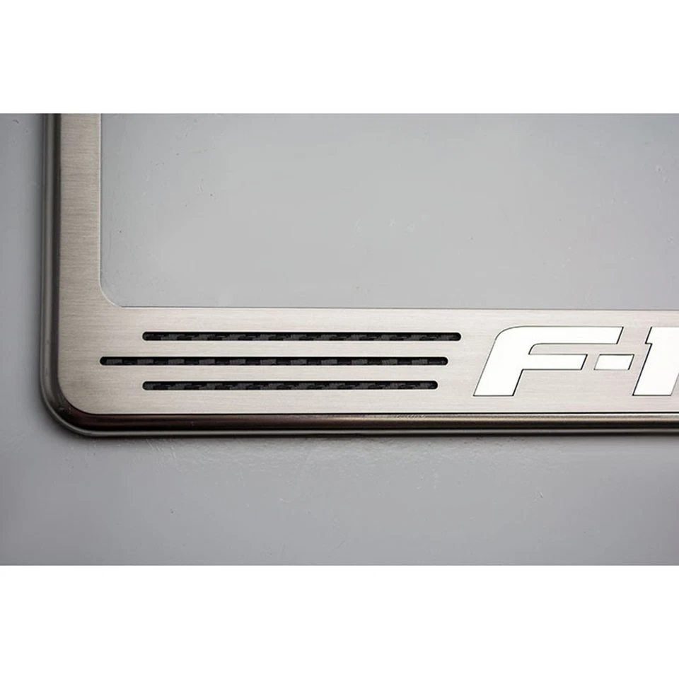 Рама номерного знака с оранжевым светодиодным логотипом «F-150» для Ford F-150 [нержавеющая сталь] - Изображение 3 из 4
