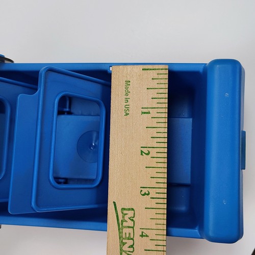 Vintage Floppy Disk Case Tray Holder Organizer Blue Plastic Storage - Photo 4/5