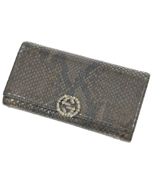 Gucci Python Wallcoin Coin Case Beige Brown Used - image 1