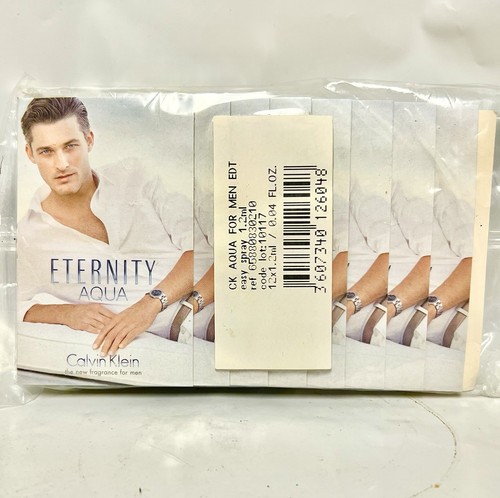 8 Men’s Eternity Aqua by Calvin Klein 0.04 oz 1.2 ml EDT Cologne Spray New - Picture 2 of 14