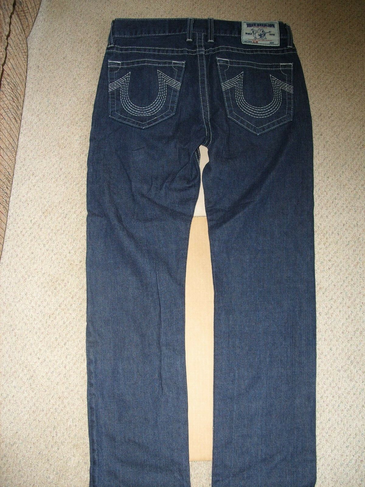 Mens True Religion Brand World Tour Blue Jeans 32x34 … Gem