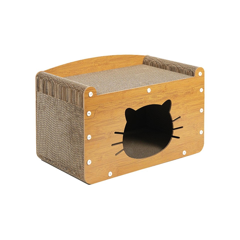 Cat Scratch House Durable Multifunctional with Entrance Cat Scratching