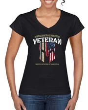 Operation Iraqi Enduring Freedom Color Black Women Standard VNeck Tee