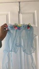 Fairy crown blue net with flowers