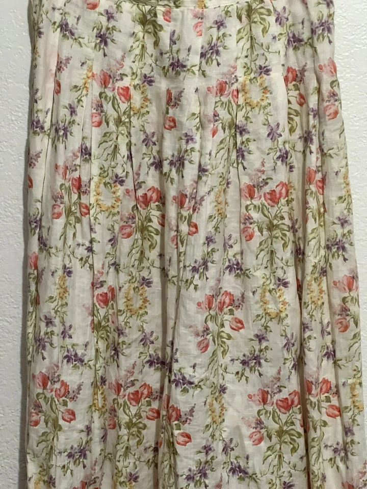 Falda Larga Vintage Herman Geist Talla 12 Floral Jardín Cottagecore Retro Años 90’s Foto 2 de 4