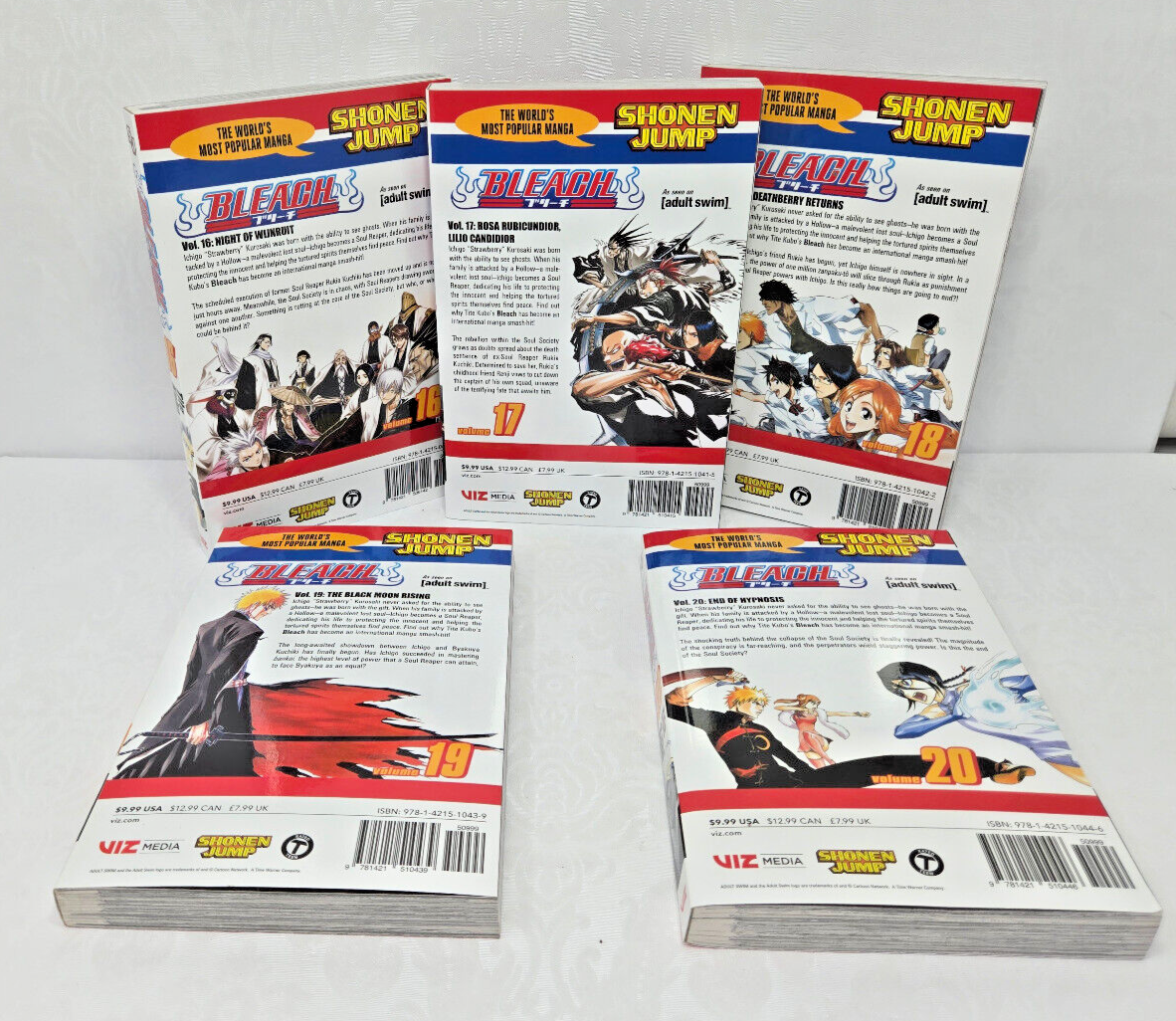 BLEACH Manga Series by Tite Kubo - Volumes 16 / 17 / 18 / 19 / 20