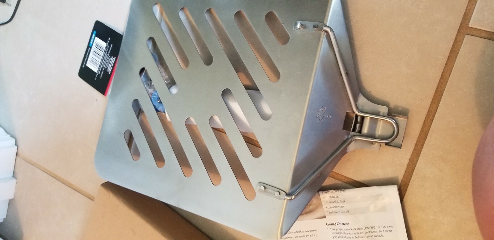 Parrilla de acero inoxidable con mango plegable Mr BarBQ espátula de gran tamaño bistec pescado pizza