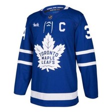 Toronto Maple Leafs Auston Matthews adidas Blue Authentic Hockey Jersey With C