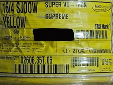 Carol 02606 16/4C Super Vu-Tron Supreme Yellow SJOOW 300V Power Cable Cord /10ft