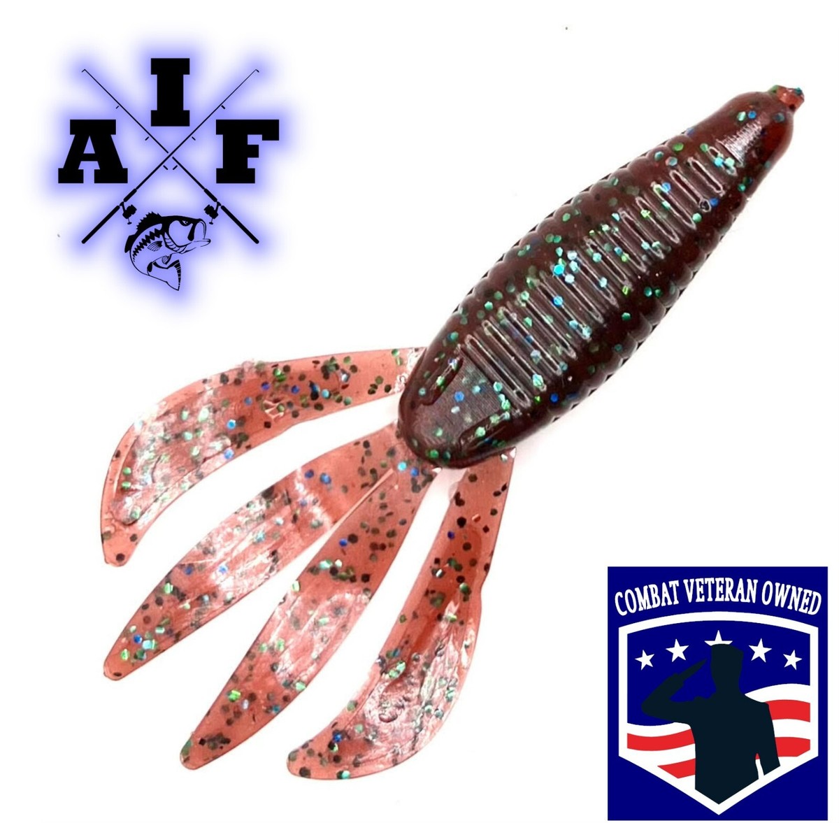 10ct Red Bug Creature bait rocket bass fishing