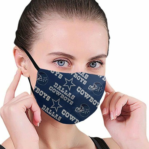 3x Dallas Cowboys NFL Football Quality Fabric Face Mask Cotton Cloth USA 3 Pack - Picture 2 of 5