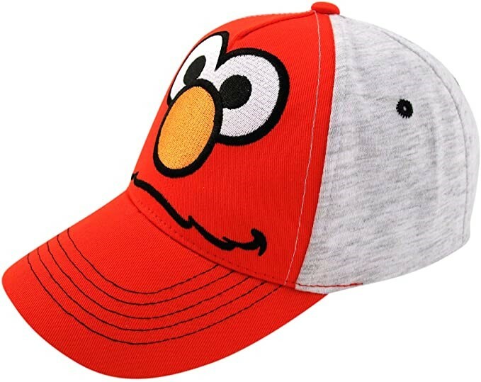 NEW Sesame Street Muppet Elmo Toddler Boys Girls Jersey Baseball Cap Grey  Red