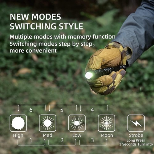 WUBEN T2 AA Flashlight 550 Lumens Dual Switch Pocket Waterproof 5 Mode *AU Stock - Picture 9 of 24
