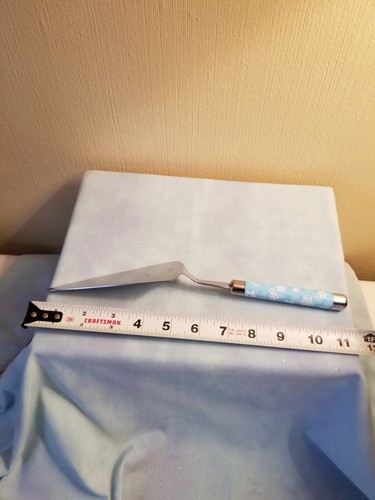 Pfaltzgraff Cake Knife Pie Server 11" Long 2.5" Wide Stainless Steel Snowflake - Picture 7 of 14