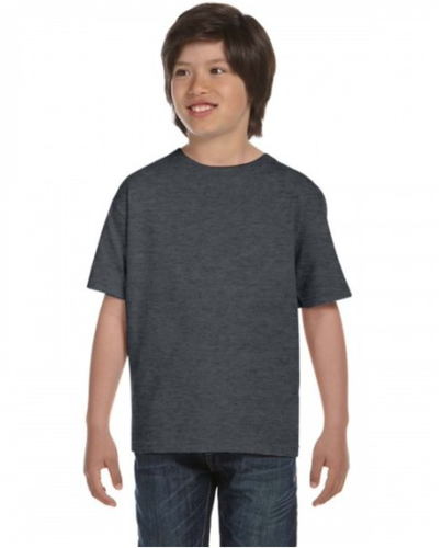 Bulk LOT of 6 Youth Small Beefy T-shirts Charcoal Heather Gray, Boys, Children's - Picture 2 of 3