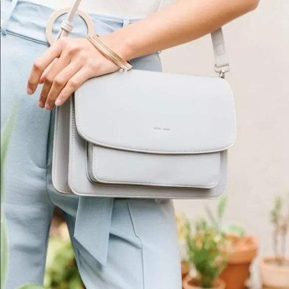 Pixie Mood Zoe Crossbody Gray Leather Purse Bag Brand New MSRP 75