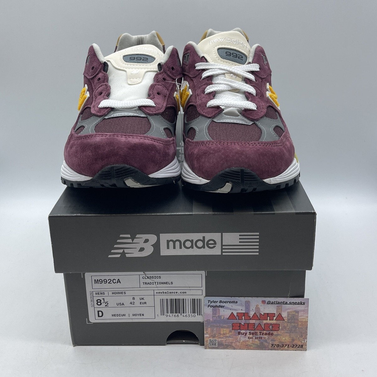 靴 New Balance 992CA Burgundy / Gold 26cm New Balance 992 “Burgundy Gold” M992CA : r/Newbalance