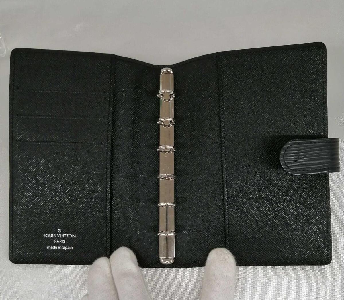 Louis Vuitton Authentic Notebook Cover Epi Black Agenda PM Louis Vuitton Authentic Notebook Cover Epi Black Agenda PM