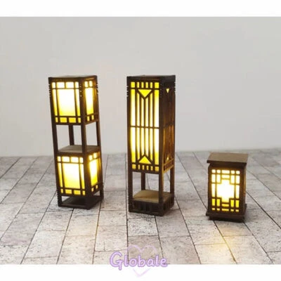 Maßstab 1:12 Puppenhaus Miniatur Möbel Vintage Japanlampe Unvollendet Deko - Bild 1 von 4