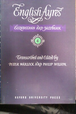 Peter Warlock & Philip Wilson : English Ayers 4 : Notenbuch