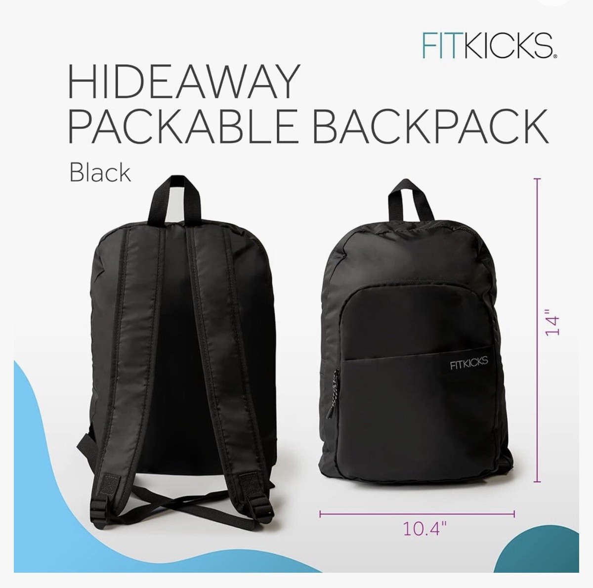 FITKICKS l Hideaway Packable Zipper Hiking Camping Outdoor 