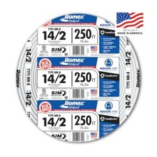 250 Feet 14 2 Electrical Wire May receive Cerrowire or Romex 