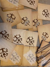 Pannello intarsio intarsio antico restauro/armadio legno impiallacciato falegnameria