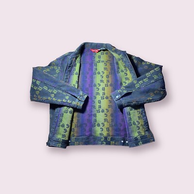 Supreme Gradient Jacquard Denim Work Jacket All Over Letter SS22 