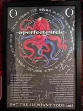 A PERFECT CIRCLE Eat The Elephant Tour Ltd Ed RARE Poster SIGNED - Tool - APC