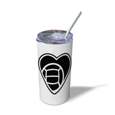 Travel Mug Tumbler Heart Image Sports Volleyball Olympics Thermal Coffee Cup