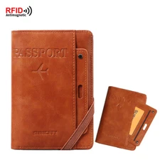 RFID Blocking Passport Storage Case Large Capacity Passport Case ID Card Bag US