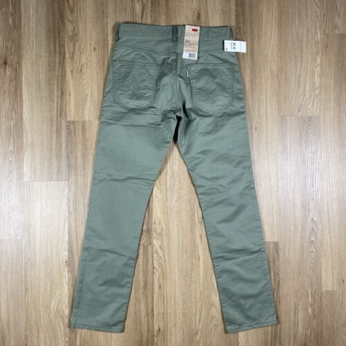 Levis Mens 511 Slim Fit Trouser Jean Pants 31x32 Green Tapered Leg NEW WITH TAGS - Picture 3 of 11