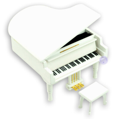 Weiß Holz Sankyo Klavier Spieluhr Spieluhren Spieldosen (65 Melodien Option)