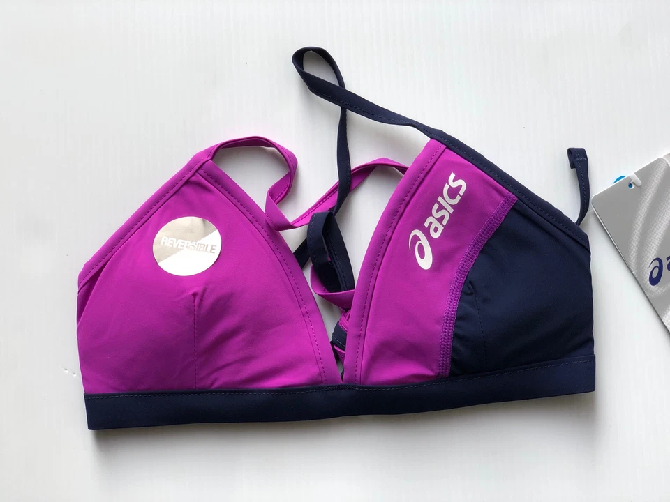 Top de bikini reversible Kanani púrpura talla M de ASICS para mujer Foto 2 de 4