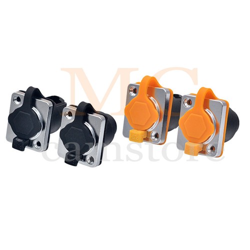 Copper Pins 8p8c Female Chassis Panel Mount Sockets RJ45 Ethernet Connector IP65 - Picture 1 of 14