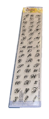 Sizzix klare Briefmarken - 655978 Schrift Alphabet von Scrappy Cat neu versiegelt 54 Briefmarken