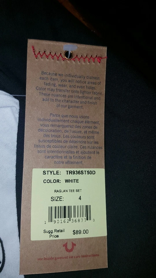 NUEVO CON ETIQUETAS $89 True Religion Niños Niño Diseñador Conjunto (Camisa L/S y Pantalones Denim) Foto 2 de 4