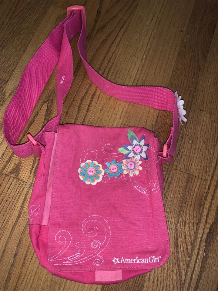 Rosa Floral MUÑECA AMERICANA NIÑA Bandolera Niñas Cartera Bolso de Mano ORIGINAL❤️tb46 Foto 3 de 4