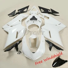 Unpainted ABS Injection Fairing Bodywork Kit For Ducati 848 1098 1198 07-12