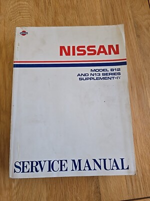 Nissan B12 und N13 Supplement IV Werkstatt Service Handbuch