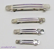 Hair BARRETTES Clip Findings 40mm 50mm 60mm 76mm Nickel Silver Blanks 1.5" 2" 3"