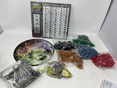 Risk 2210 AD Army Soldier Parts Pieces Brown Green Red Blue Black and ...