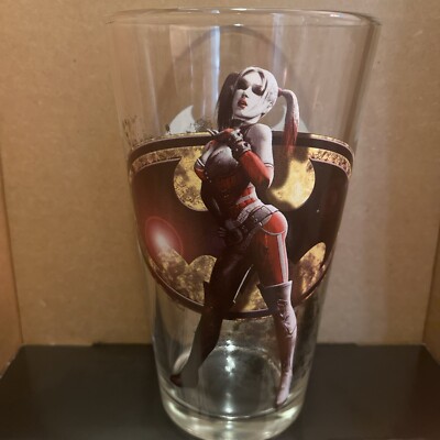 HARLEY QUINN Arkham Knight DC Comics Toon Tumbler glass 2015 Batman