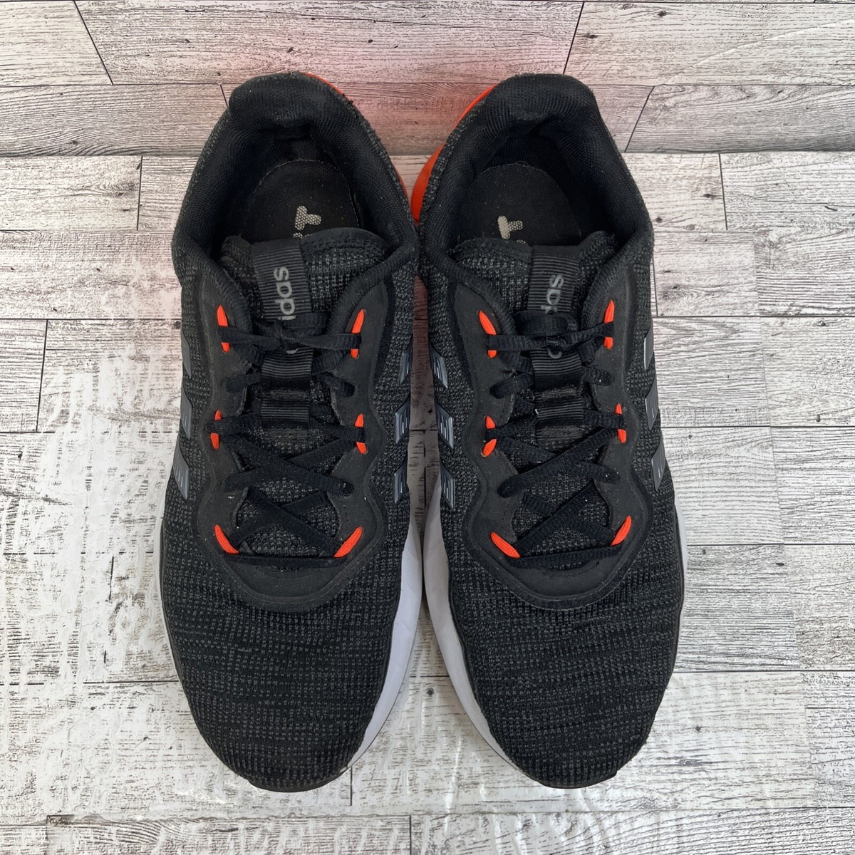 Adidas Kaptir Super Black Orange White Silver Running Shoes H03263 Men‎ Size 9 adidas Men main image 3